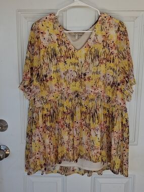C Est. 1946 Floral Blouse Yellow & Pink Size 18W/20W